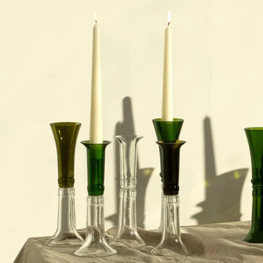 Bougeoir en verre QDB EDITIONS Medium - 6 coloris