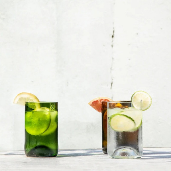 Set de 4 verres long drink en verre QDB EDITIONS 33cl - 3 coloris