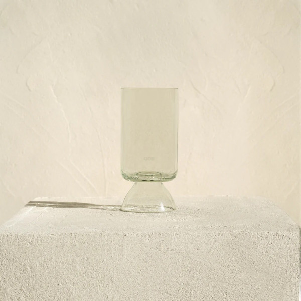 Set de 2 verres à pied en verre QDB EDITIONS Blanc 25cl - 2 modèles