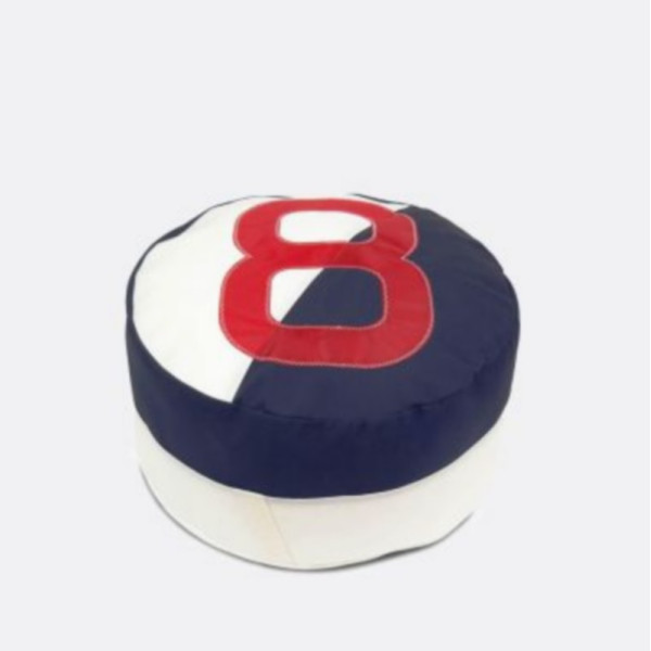 Pouf solo 727 SAILBAGS Navy rouge D.54cm