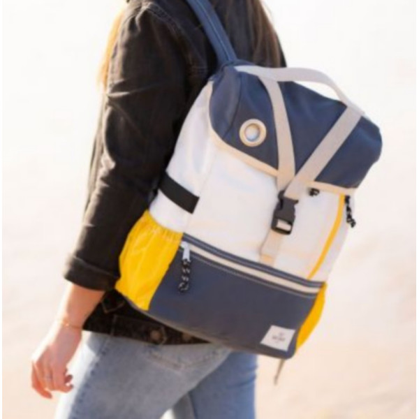 Sacoche vélo sac à dos 727 SAILBAGS Biky bleu marine et jaune