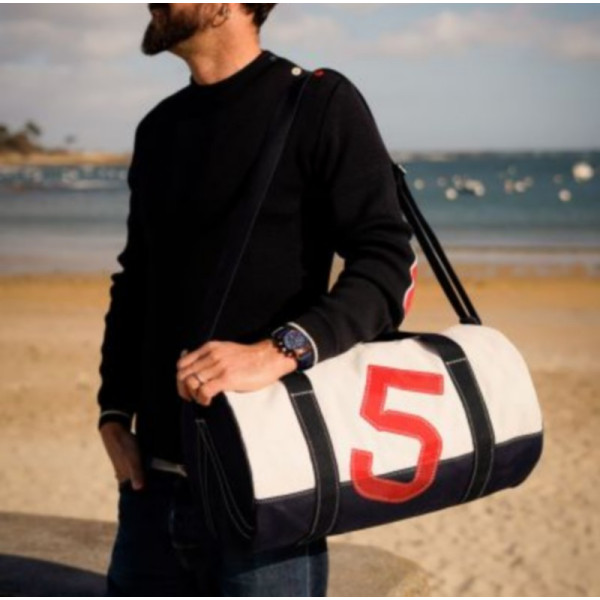 Sac de sport 727 SAILBAGS Polochon Navy rouge