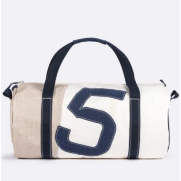 Sac de voyage 727 SAILBAGS Onshore Lin et cuir Navy