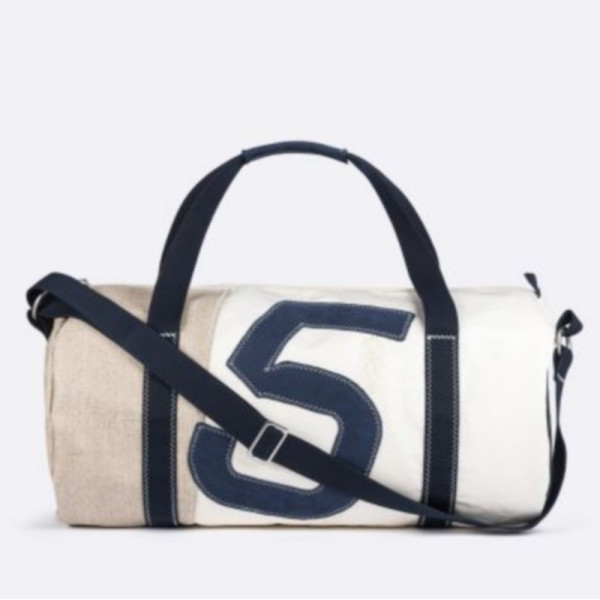 Sac de voyage 727 SAILBAGS Onshore Lin et cuir Navy