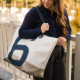 Sac de voyage 727 SAILBAGS Carla Lin et cuir Marine