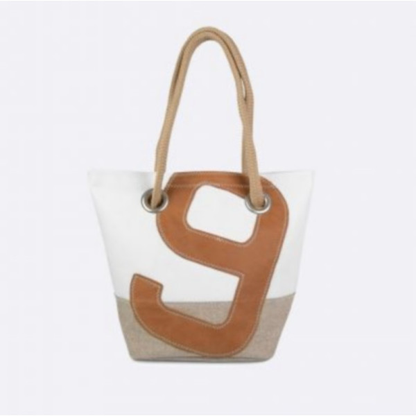 Sac à main 727 SAILBAGS Légende lin et cuir Ambre