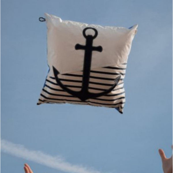 Coussin carré 727 SAILBAGS Ancre marine 50x50cm
