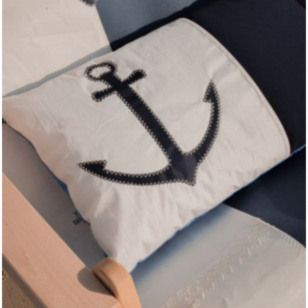 Coussin 727 SAILBAGS Ancre marine 50x30cm