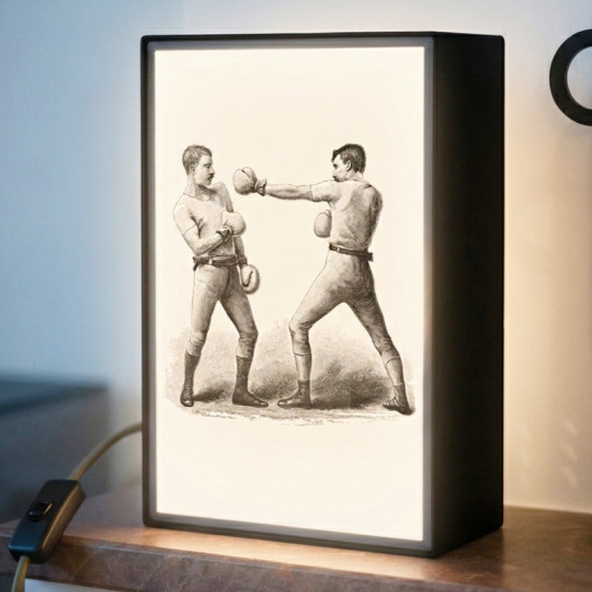 Lampe à poser illustrée MOOD Les Boxeurs