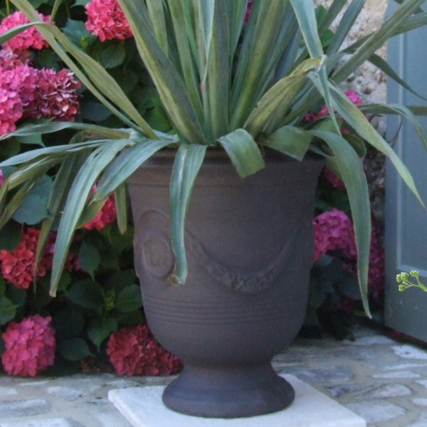Vase d'Anduze TERRE FIGUIERE Cérusé brun poterie - 4 tailles
