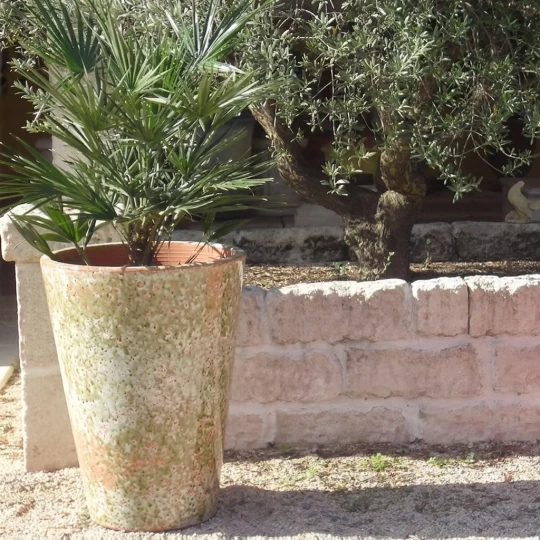 Vase TERRE FIGUIERE Cosmos n°2 vieille patine poterie H.85cm