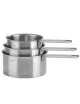 Batterie de 3 casseroles Cristel Strate en inox - 16 18 et 20cm