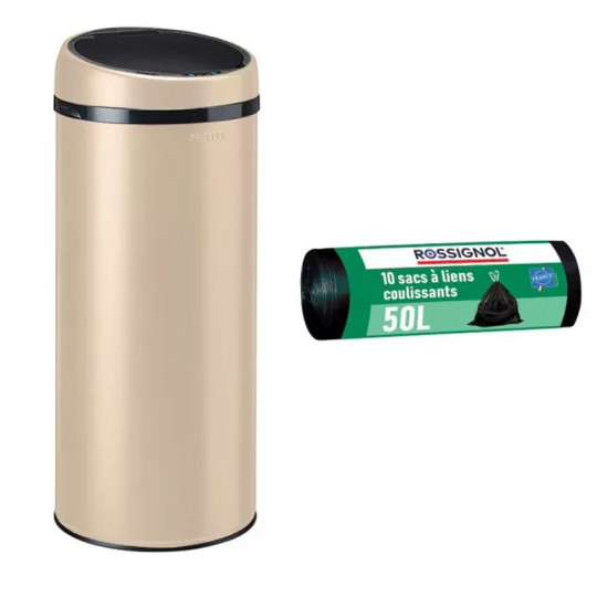 Poubelle de cuisine automatique PROSPER 45L Kosmo et 10 sacs poubelle - 4 coloris