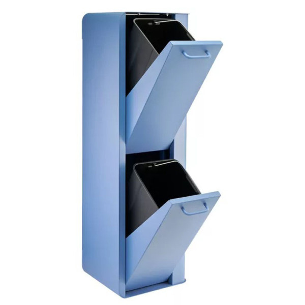 Poubelle de cuisine haute tri sélectif PROSPER Totem 2x20L avec seaux - 11 coloris