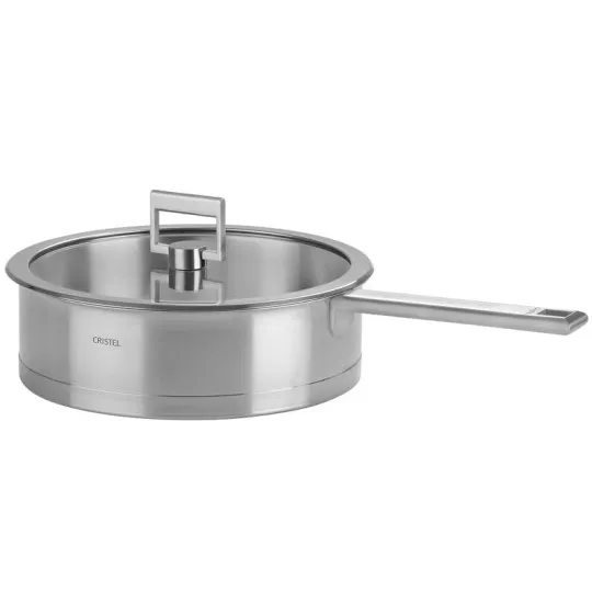 Sauteuse en inox Cristel Strate fixe avec couvercle 26cm