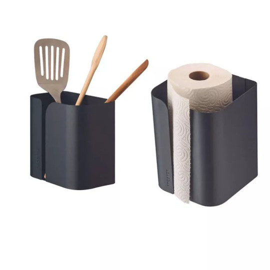 Ensemble accessoires cuisine PROSPER Scandi porte-ustensiles et porte rouleau essuie-tout - 4 coloris