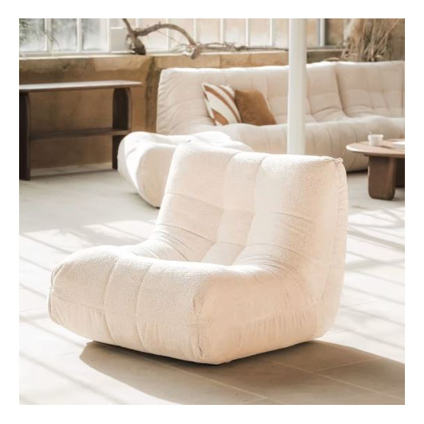 Fauteuil chauffeuse Lounge RALPH M Tissu Impétueuse - 14 coloris