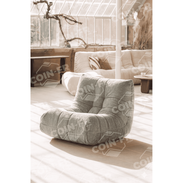 Fauteuil chauffeuse Lounge RALPH M Tissu Cabourg - 21 coloris