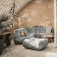 Pouf Lounge RALPH M Tissu Cabourg - 21 coloris