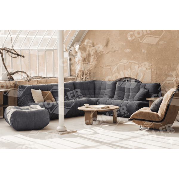 Pouf Lounge RALPH M Tissu Impétueuse - 14 coloris