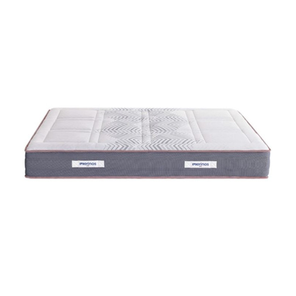 Matelas à ressorts ensachés, latex et mousse MERINOS Mathurin Ferme H28cm - 16 tailles
