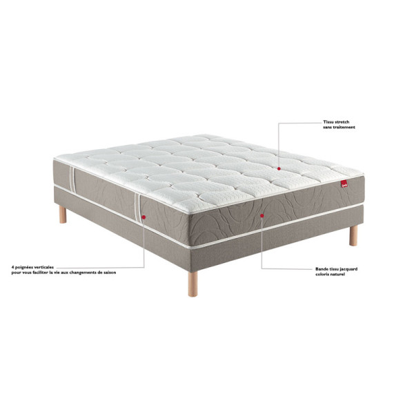 Matelas BULTEX Oxygène Sumatra accueil moelleux soutien très ferme H.24cm - 15 tailles
