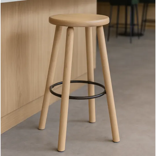 Tabouret en bois et métal MON TABOURET Bistrot Classique - 7 coloris 2 hauteurs
