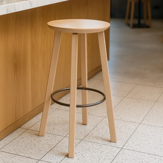 Tabouret en bois et métal MON TABOURET Bistrot Design - 7 coloris 2 hauteurs