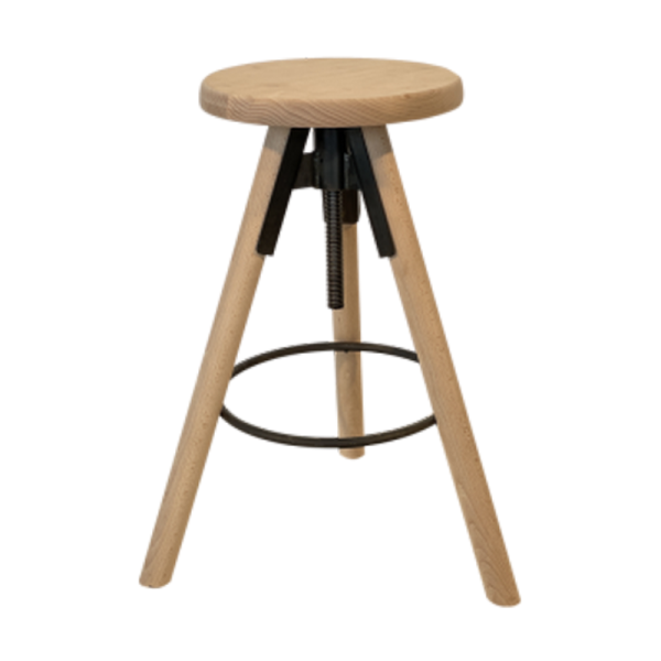 Tabouret en bois et métal hauteur réglable MON TABOURET Manufacture Classique - 7 coloris 3 assises