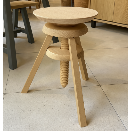 Tabouret en bois hauteur réglable MON TABOURET Manufacture Design - 7 coloris 3 assises