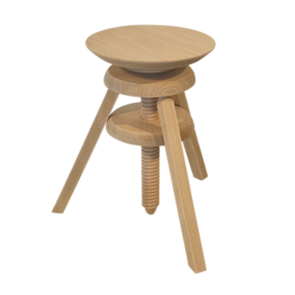 Tabouret en bois hauteur réglable MON TABOURET Manufacture Design - 7 coloris 3 assises