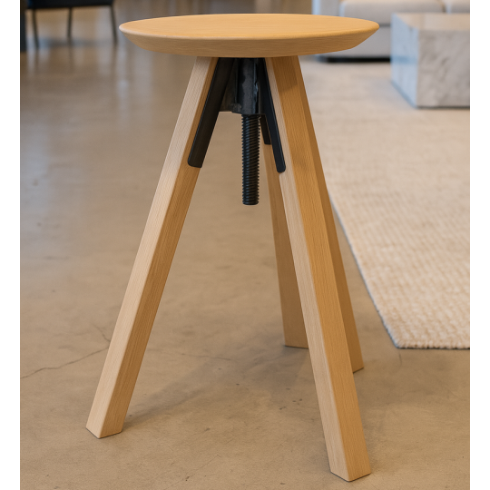 Tabouret en bois et métal hauteur réglable MON TABOURET Manufacture Design - 7 coloris 3 assises