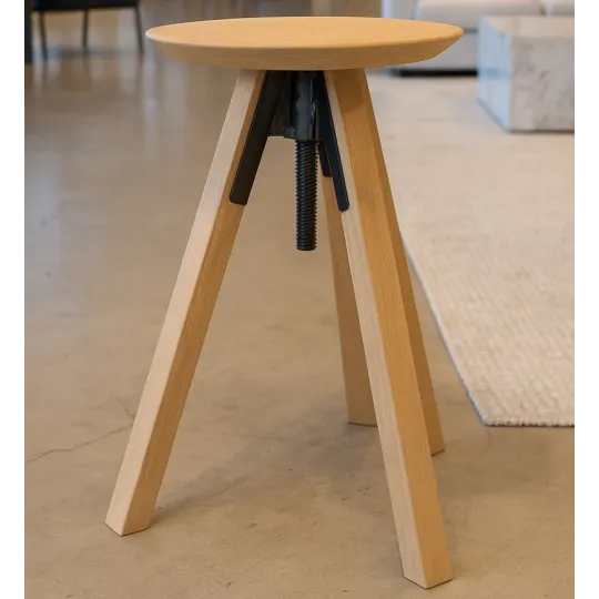 Tabouret en bois et métal hauteur réglable MON TABOURET Manufacture Design - 7 coloris 3 assises
