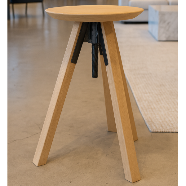 Tabouret en bois et métal hauteur réglable MON TABOURET Manufacture Design - 7 coloris 3 assises