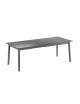 Ensemble LAFUMA MOBILIER table de repas extensible et 6 fauteuils de jardin Oron HPL 6-8 personnes GRIS CIMENT