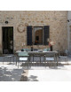 Ensemble LAFUMA MOBILIER table de repas extensible et 6 fauteuils de jardin Oron HPL 6-8 personnes GRIS CIMENT