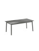 Ensemble LAFUMA MOBILIER table de repas extensible et 6 fauteuils de jardin Oron HPL 6-8 personnes GRIS CIMENT