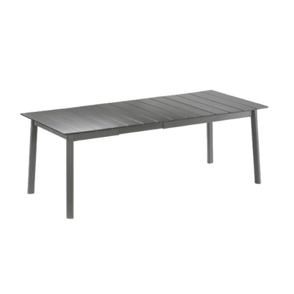Ensemble LAFUMA MOBILIER table de repas extensible et 6 chaises de jardin Oron ALU 6-8 personnes GRIS TITANE