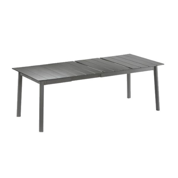 Ensemble LAFUMA MOBILIER table de repas extensible et 6 chaises de jardin Oron ALU 6-8 personnes GRIS TITANE
