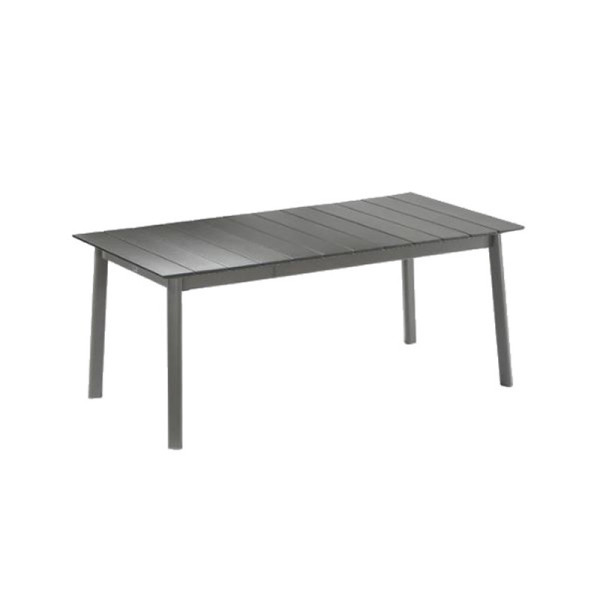 Ensemble LAFUMA MOBILIER table de repas extensible et 6 chaises de jardin Oron ALU 6-8 personnes GRIS TITANE