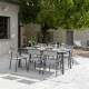 Table de repas extensible LAFUMA MOBILIER Oron HPL 6-8 personnes GRIS FUSAIN
