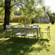 Table de repas extensible LAFUMA MOBILIER Oron ALU 6-8 personnes GRIS TITANE