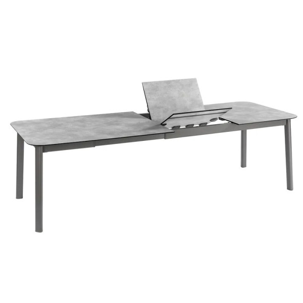 Table de repas extensible LAFUMA MOBILIER Oron HPL 8-10 personnes GRIS CIMENT
