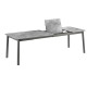 Ensemble LAFUMA MOBILIER table de repas extensible et 8 fauteuils de jardin Oron HPL 8-10 personnes GRIS CIMENT