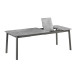 Ensemble LAFUMA MOBILIER table de repas extensible et 6 fauteuils de jardin Oron HPL 6-8 personnes GRIS CIMENT