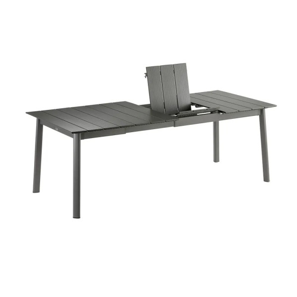 Ensemble LAFUMA MOBILIER table de repas extensible et 6 chaises de jardin Oron ALU 6-8 personnes GRIS TITANE