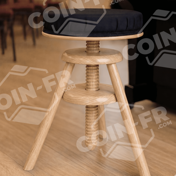 Tabouret en bois hauteur réglable MON TABOURET Piano Classique - 7 coloris