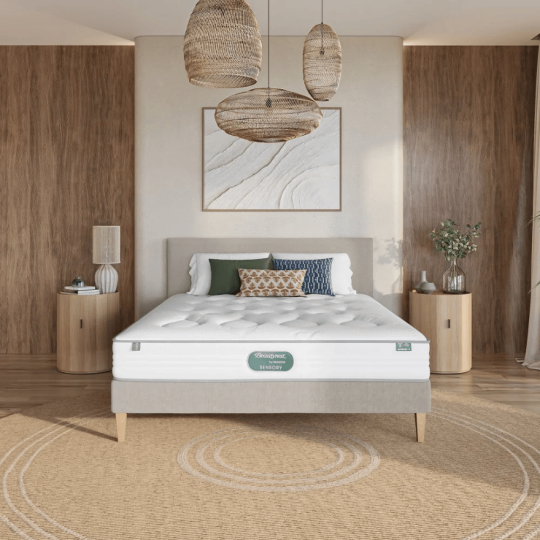 Matelas mi-ferme à ressorts ensachés SIMMONS Beautyrest Sensory Synergy+ 26cm - 10 tailles