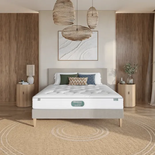 Matelas mi-ferme à ressorts ensachés SIMMONS Beautyrest Sensory Synergy+ 26cm - 10 tailles