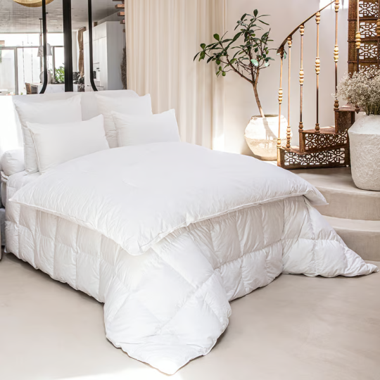 Edredon DROUAULT Le Confortable 450g/m² moelleux 90% duvet de canard neuf 140x200cm